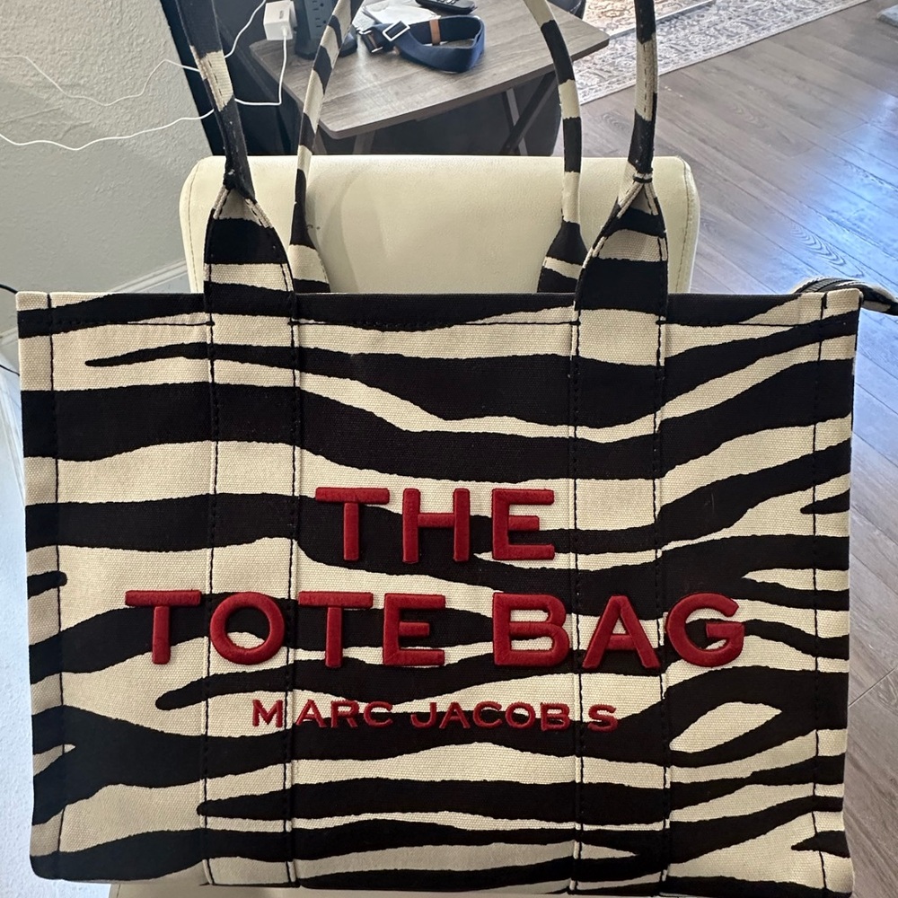 Large Marc Jacobs Black and White Zebra Tote